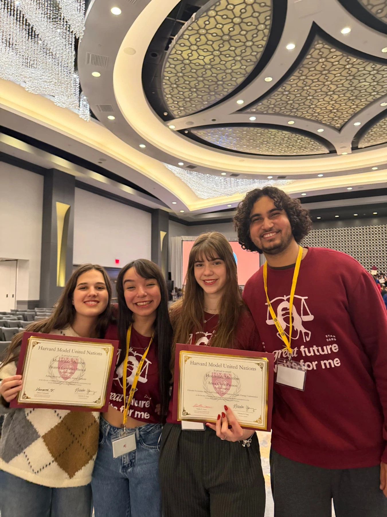 Mentorados premiados na Harvard Model United Nations.