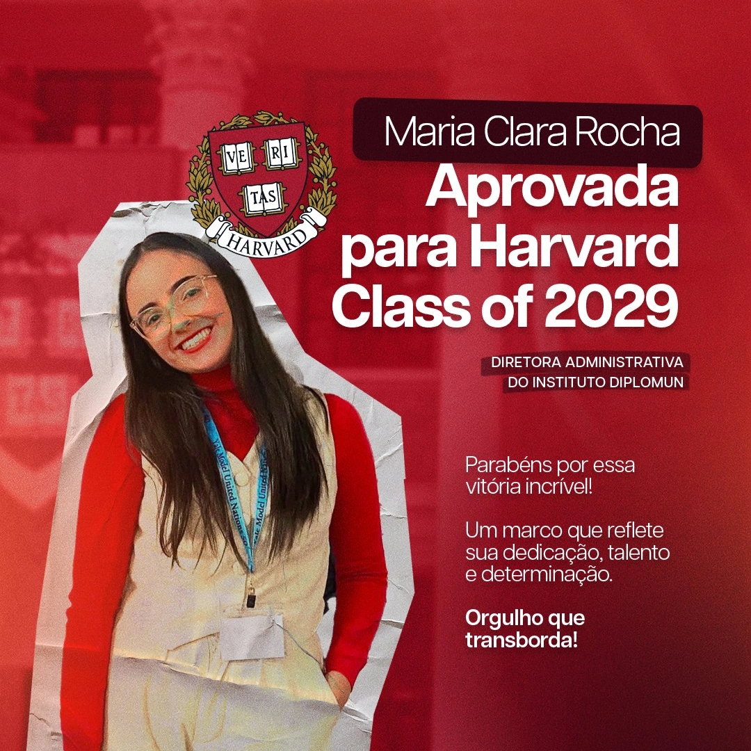 Aprovação em Harvard University.