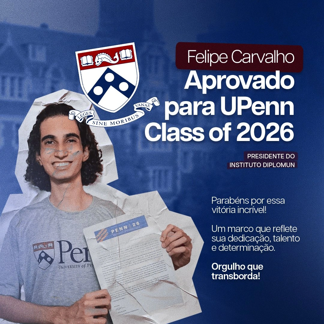 Aprovação na University of Pennsylvania.