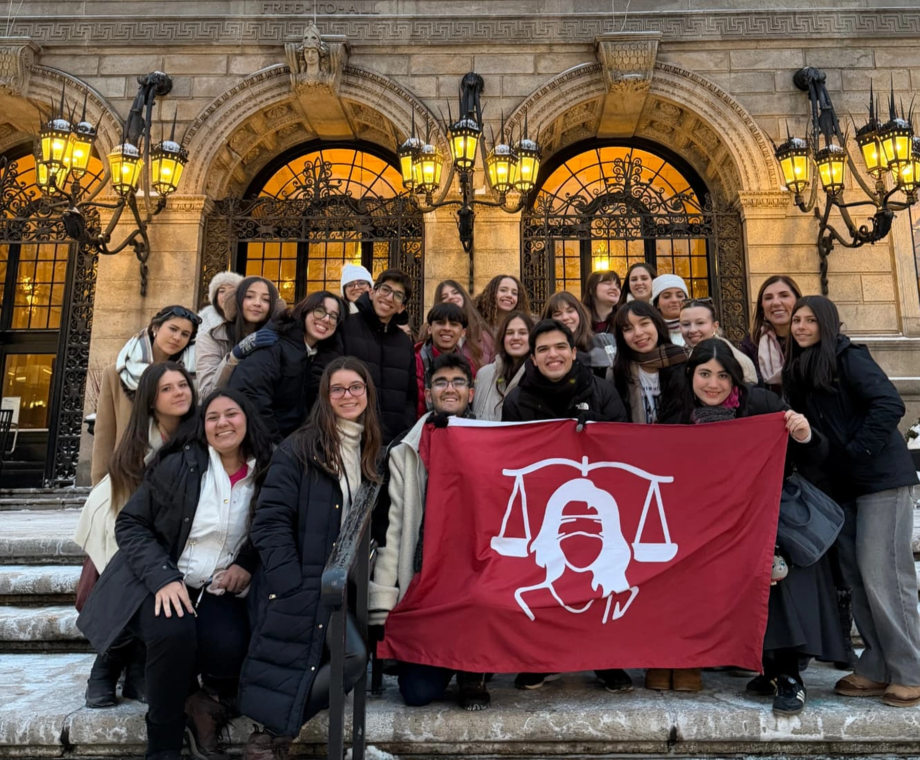 Delegação do Instituto Diplomun na Biblioteca Pública de Boston